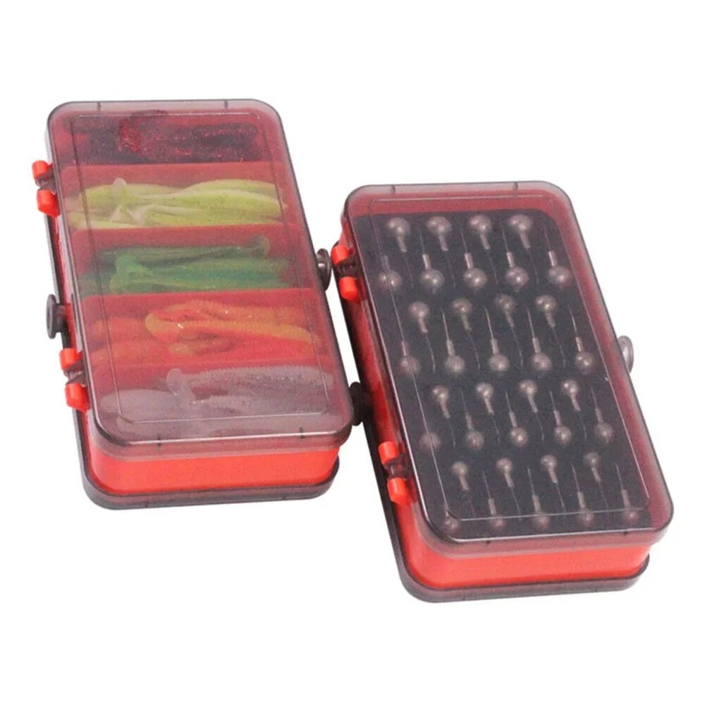 Fishing Lure Soft Plastic - صندوق طُعم محمول مزدوج الجوانب قابل