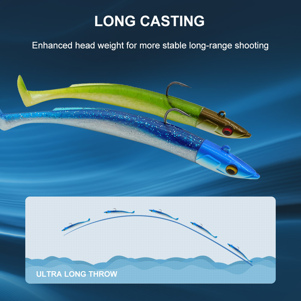 ESFISHING طعوم صيد ناعمة Leurr - مراجعة Fishing Lure Soft Plastic وسعره