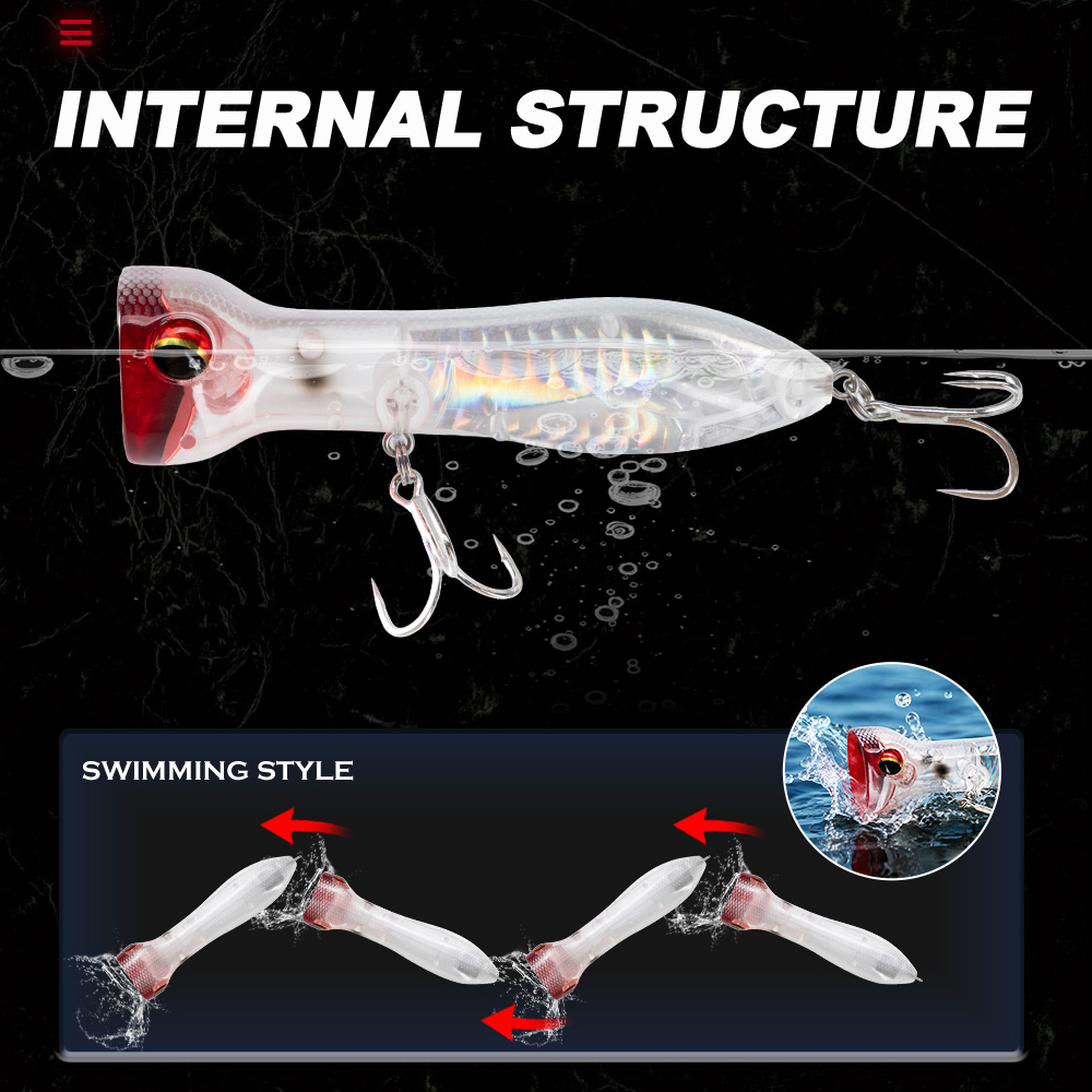 طعم صيد عائم للسطح من هنتهاوس  - مراجعة Fishing Lure Popper وسعره